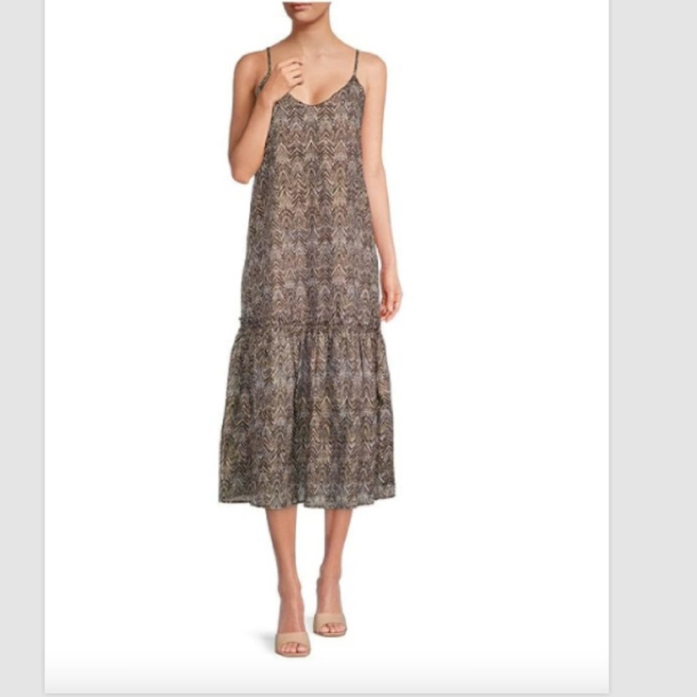 Jude Connally Arora Herringbone Midi Dress